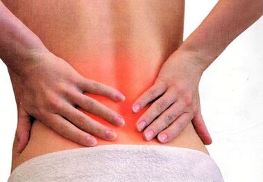 Low pain in a woman