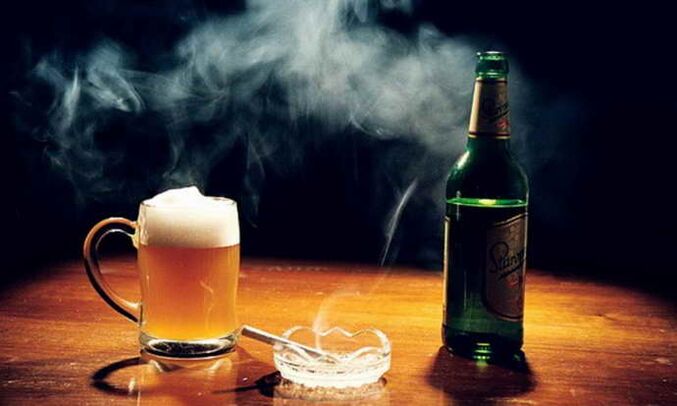Alcohol and smoking as a cause of osteochondrose breast